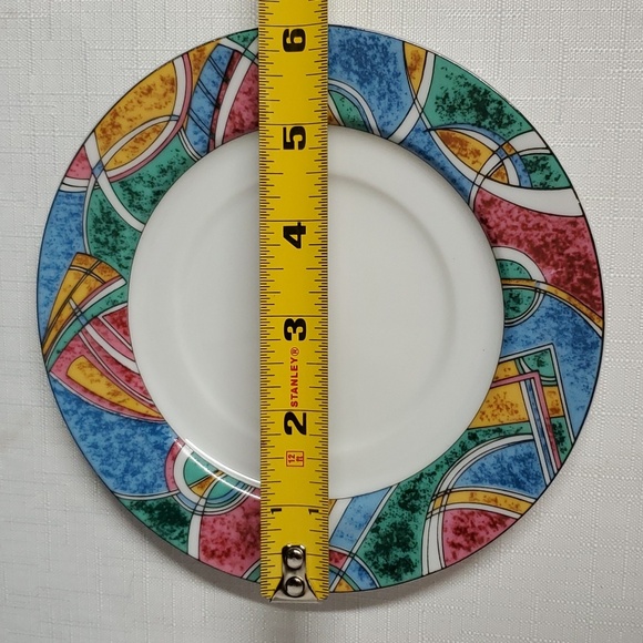 American Atelier VTG BOHO Fantasy Porcelain Cups & Saucers Matching Set of Two - Picture 3 of 14